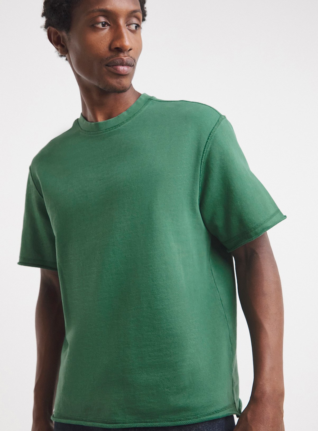 JACAMO Relaxed Fit Loopback T Shirt Green 