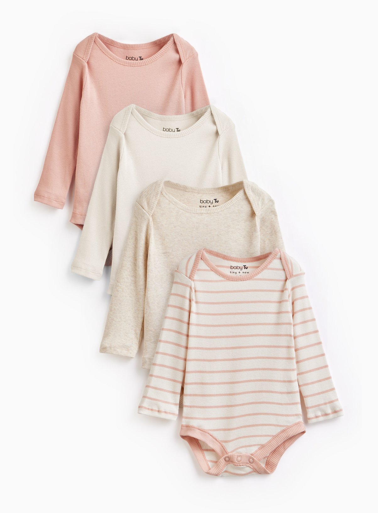 Ribbed Bodysuits 4 Pack 