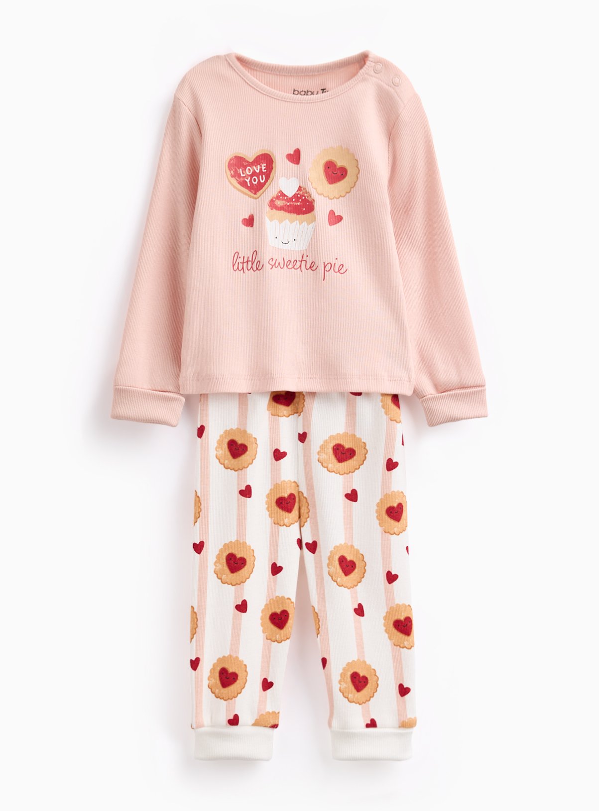 Pink Valentine's Sweetie Pie Pyjama Set Up to 3 mths