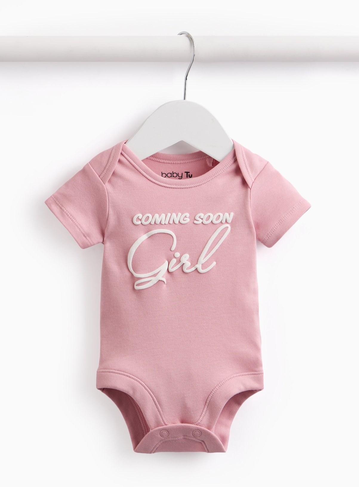 Pink Coming Soon Girl Bodysuit Newborn