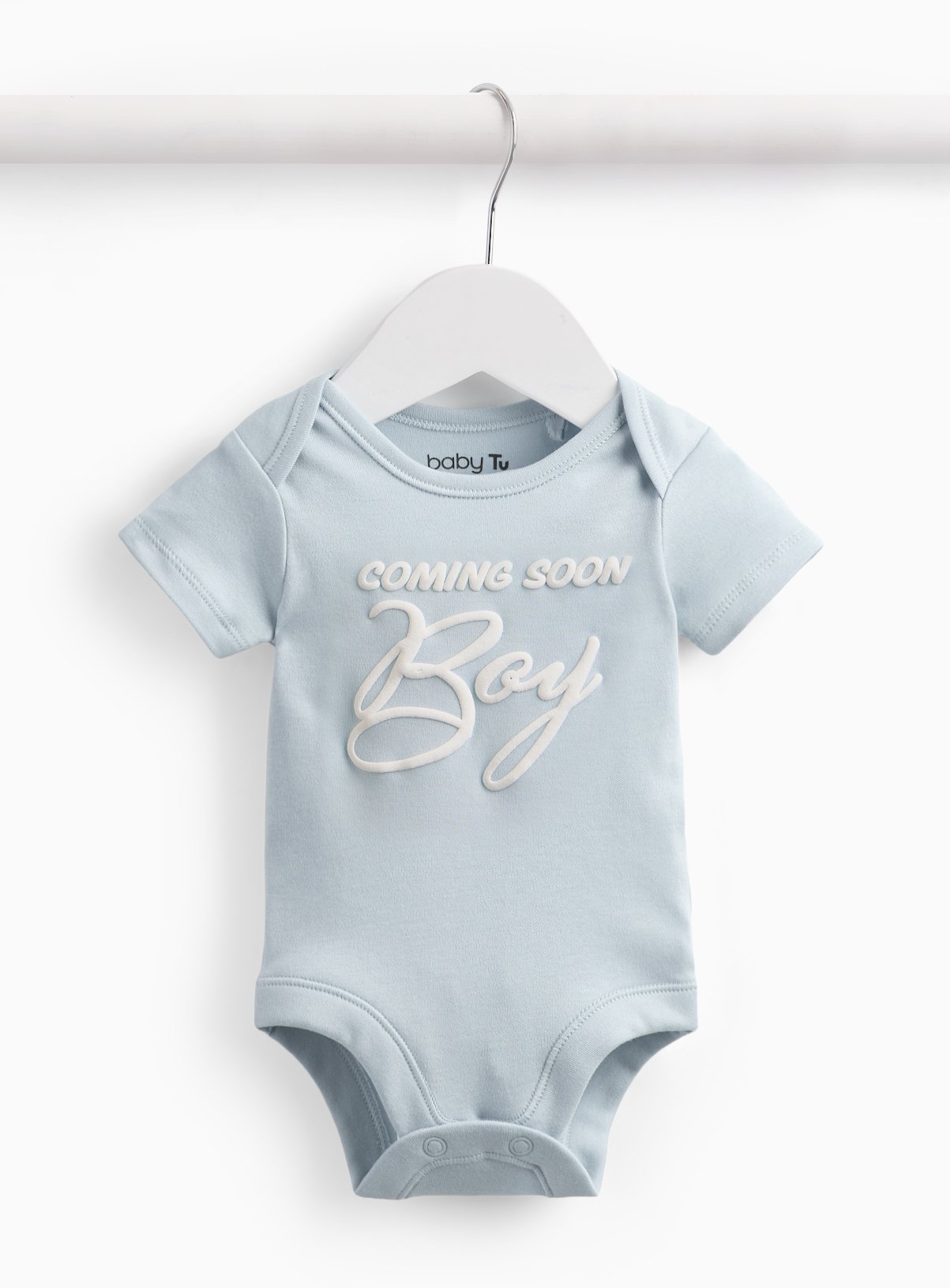 Blue Coming Soon Boy Bodysuit Newborn