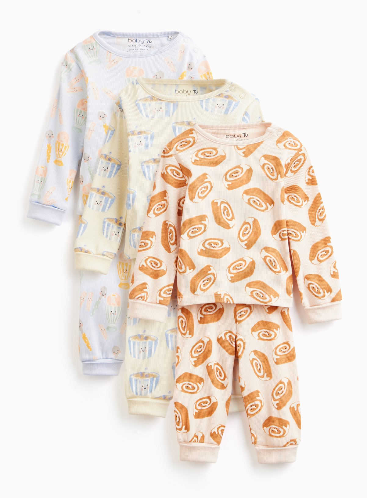 Sweet Treats Printed Pyjama Set 3 Pack 18-24 months