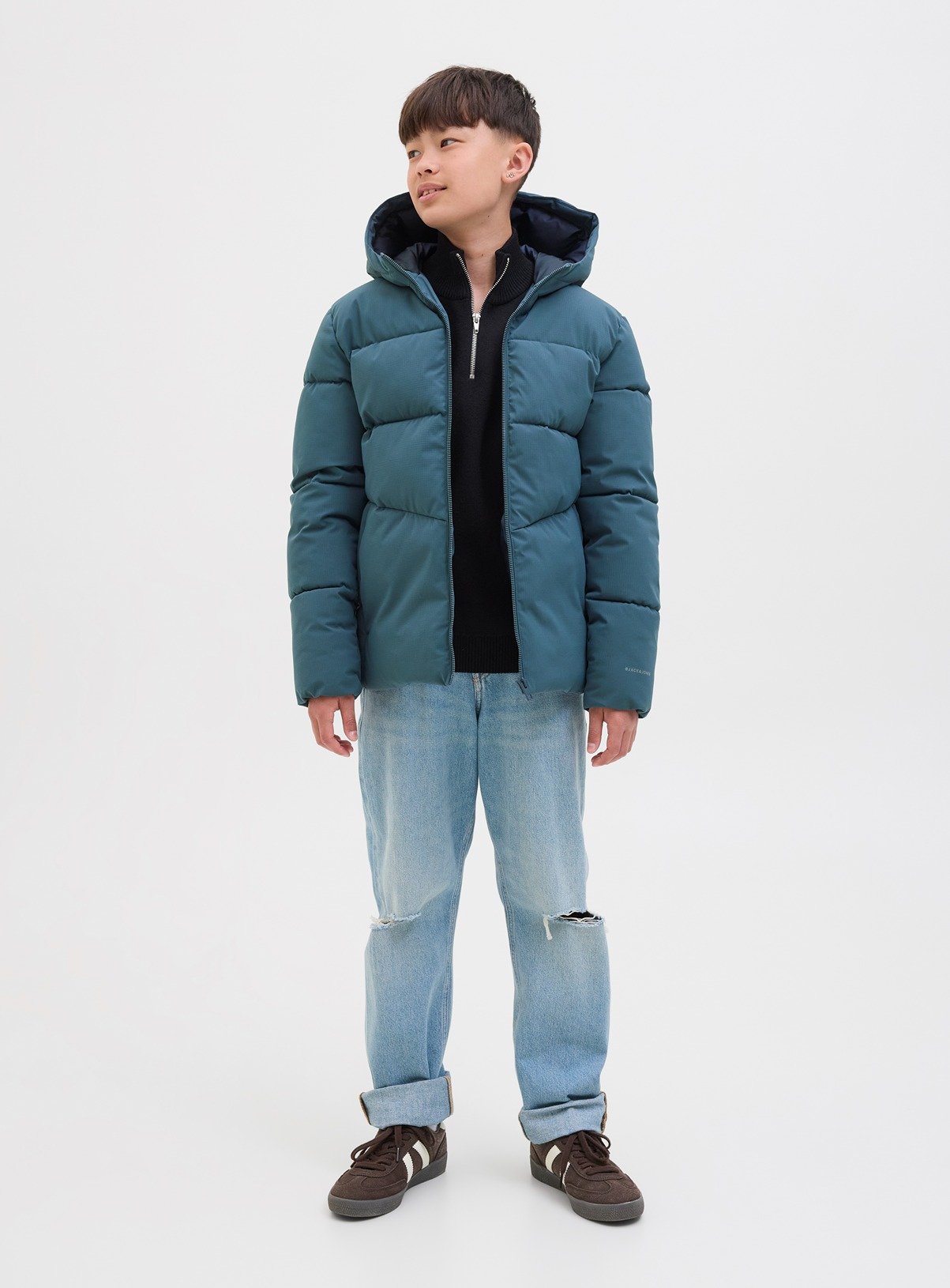 JACK & JONES JUNIOR Global Puffer Jacket Blue 