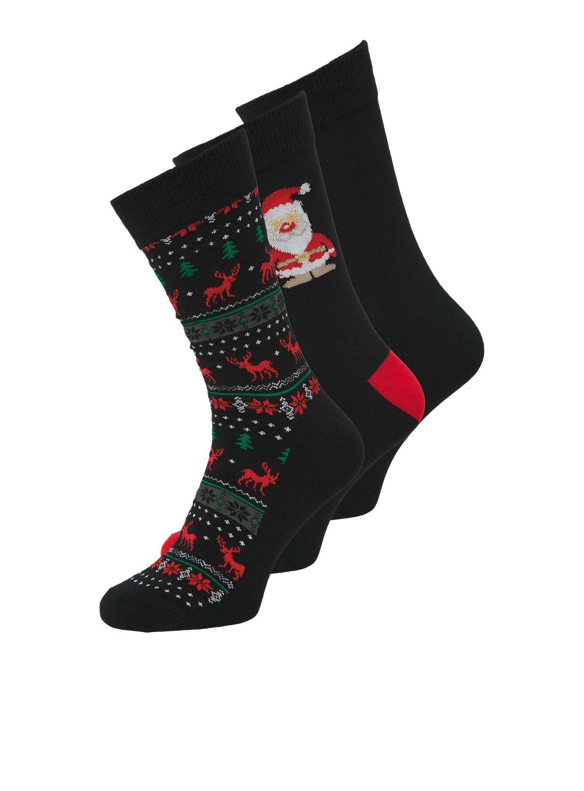 JACK & JONES JUNIOR Xmas Reindeer Socks Giftbox 3 Pack 