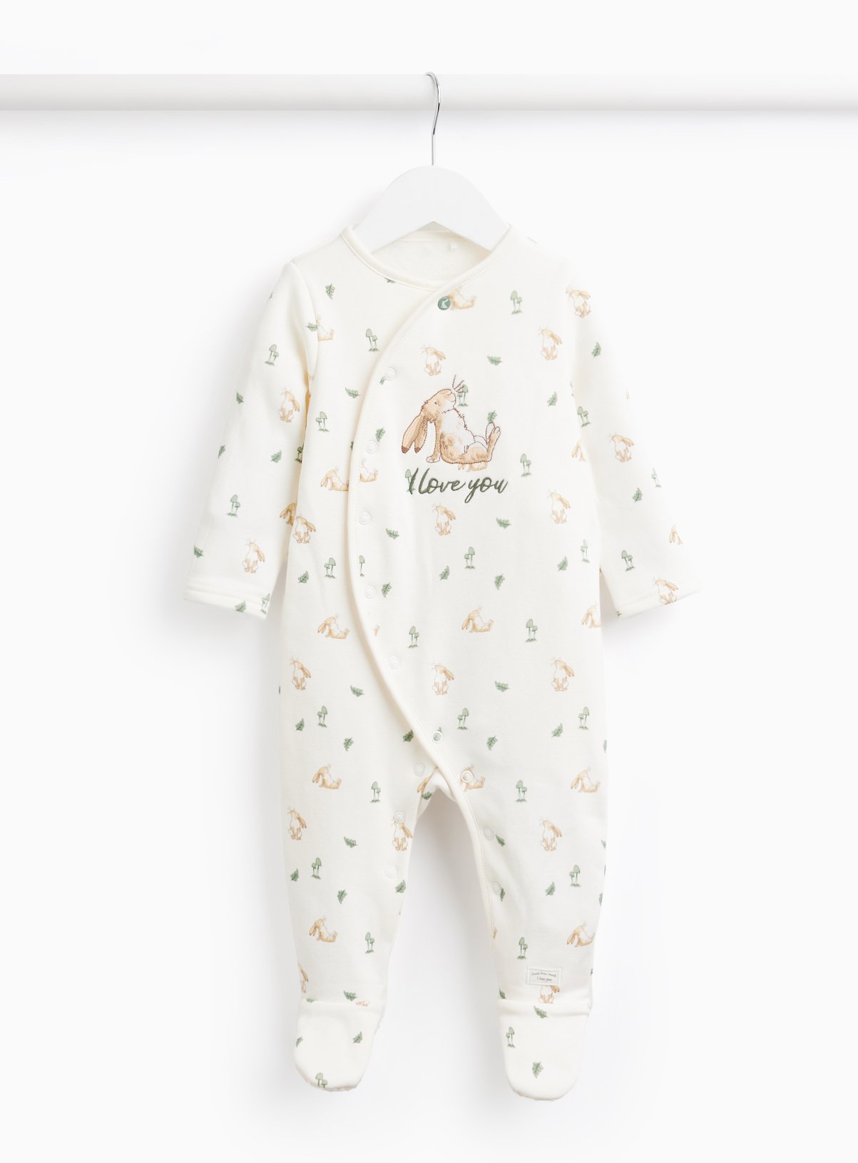 Cream Guess How Much I Love You Fleece Lined Sleepsuit 