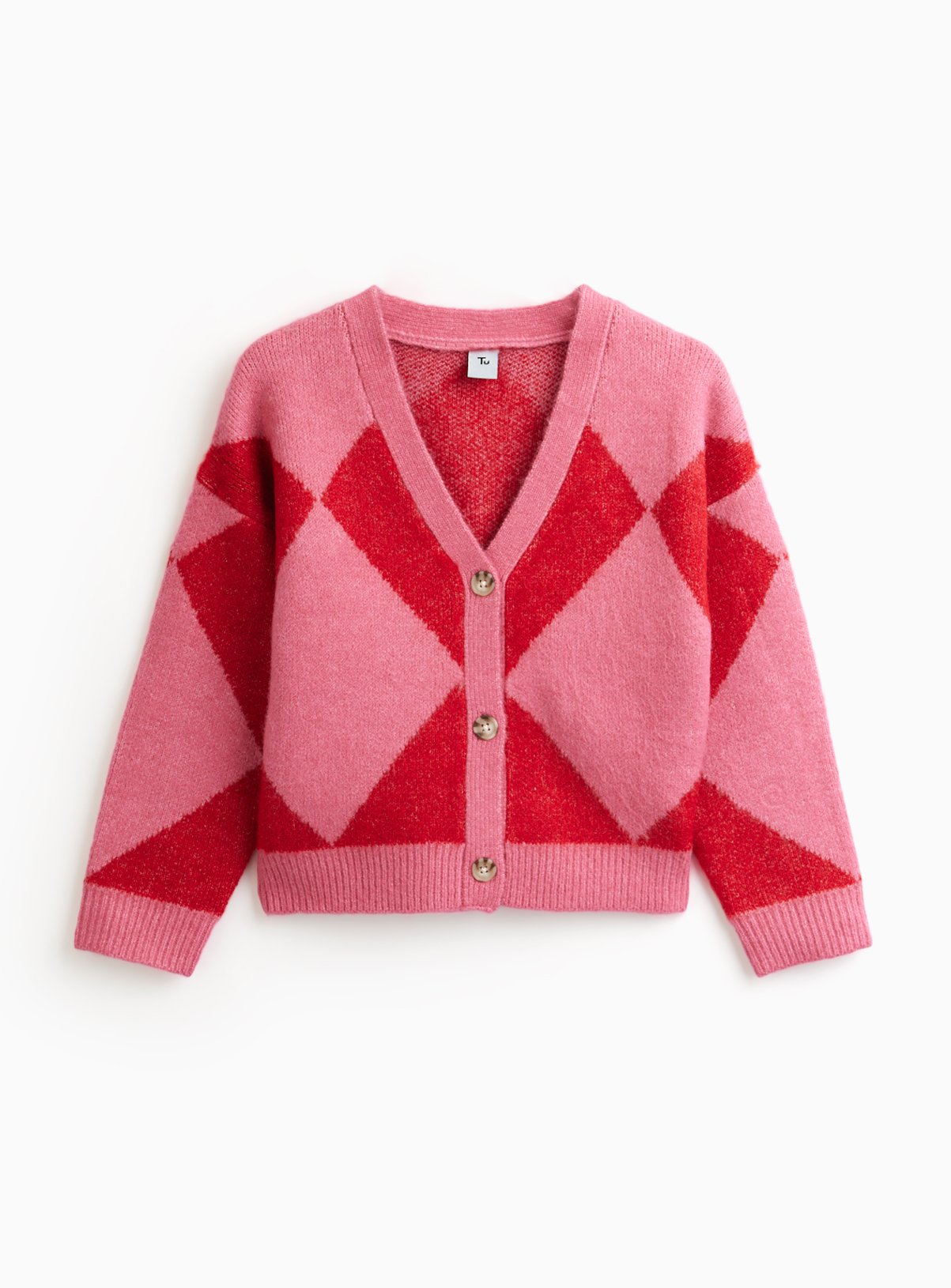 Pink Chevron Cardigan 