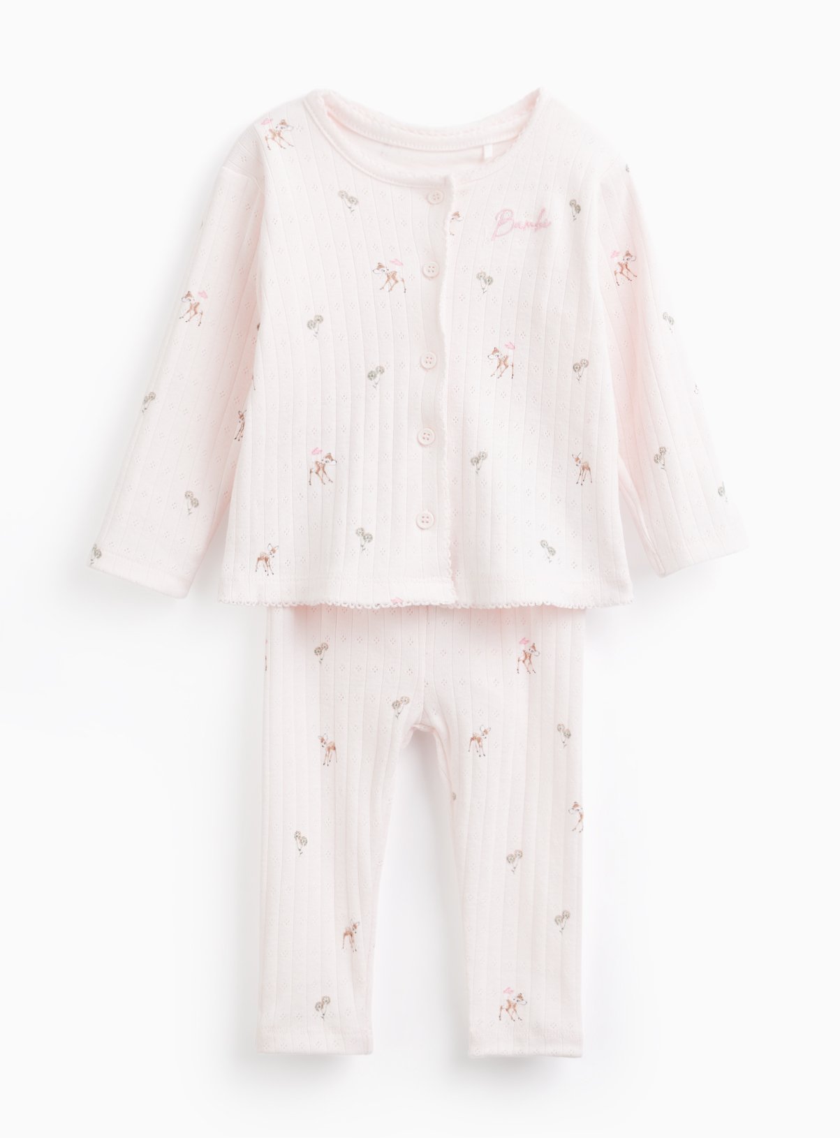 Pale Pink Bambi Pyjamas 3 Piece Set 
