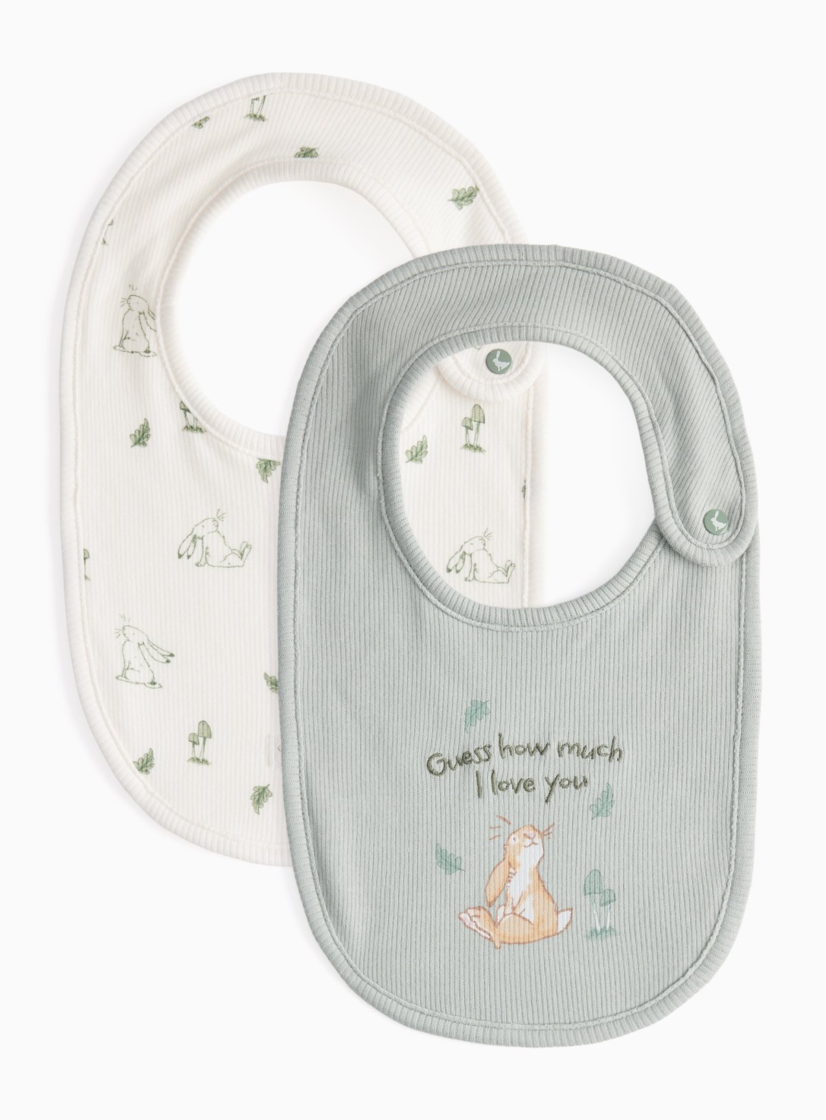 Green Guess How Much I Love You Bibs 2 Pack One Size