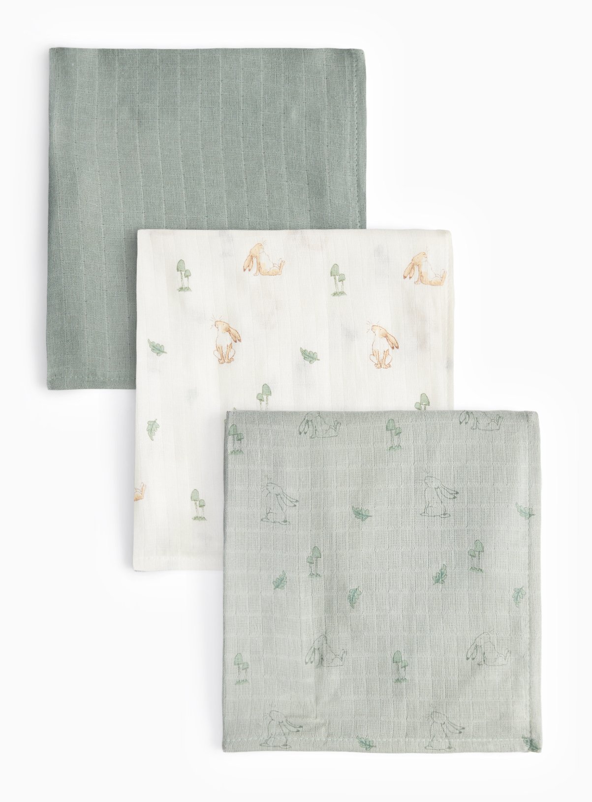 Guess How Much I Love You Printed Muslin Cloths 3 Pack One Size