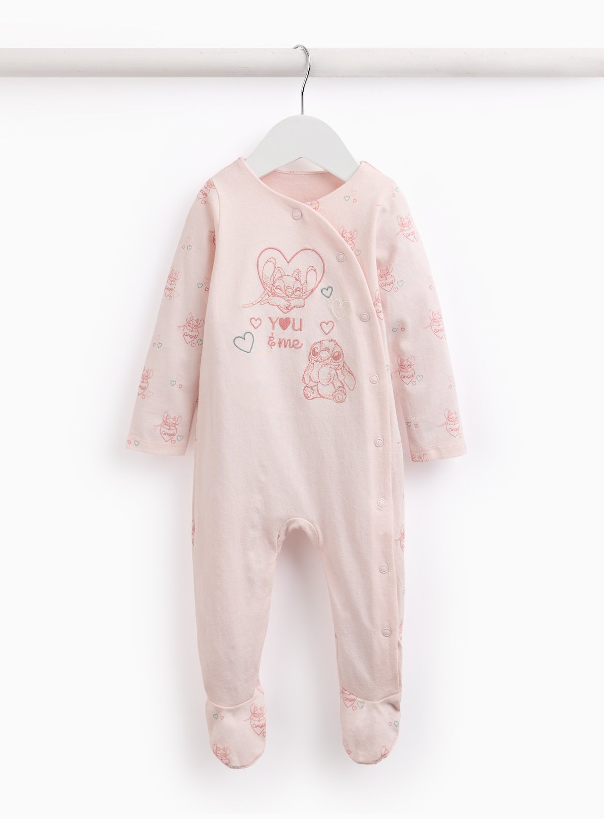 Disney Lilo & Stitch Pink Sleepsuit 6-9 months