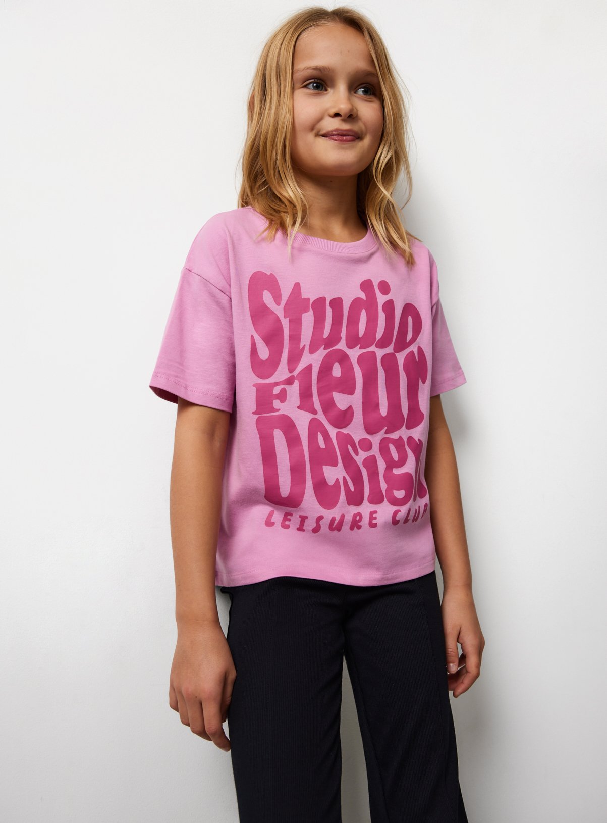 Pink Studio Fleur Boxy T-Shirt 12 years