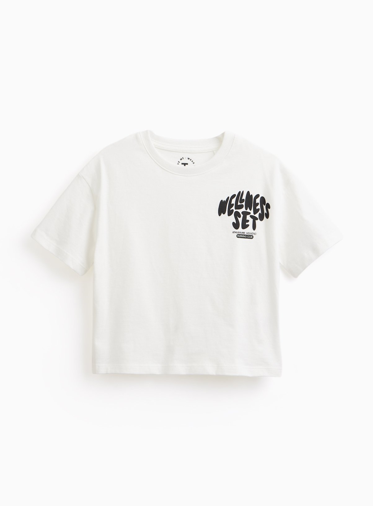 White Wellness Set Boxy T-Shirt 12 years