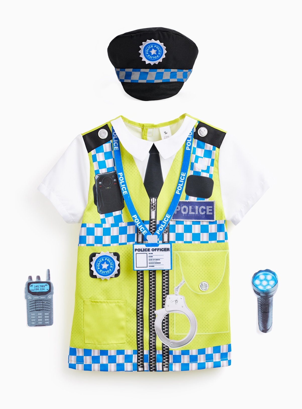Police Officer Fancy Dress Costume 2-3 years