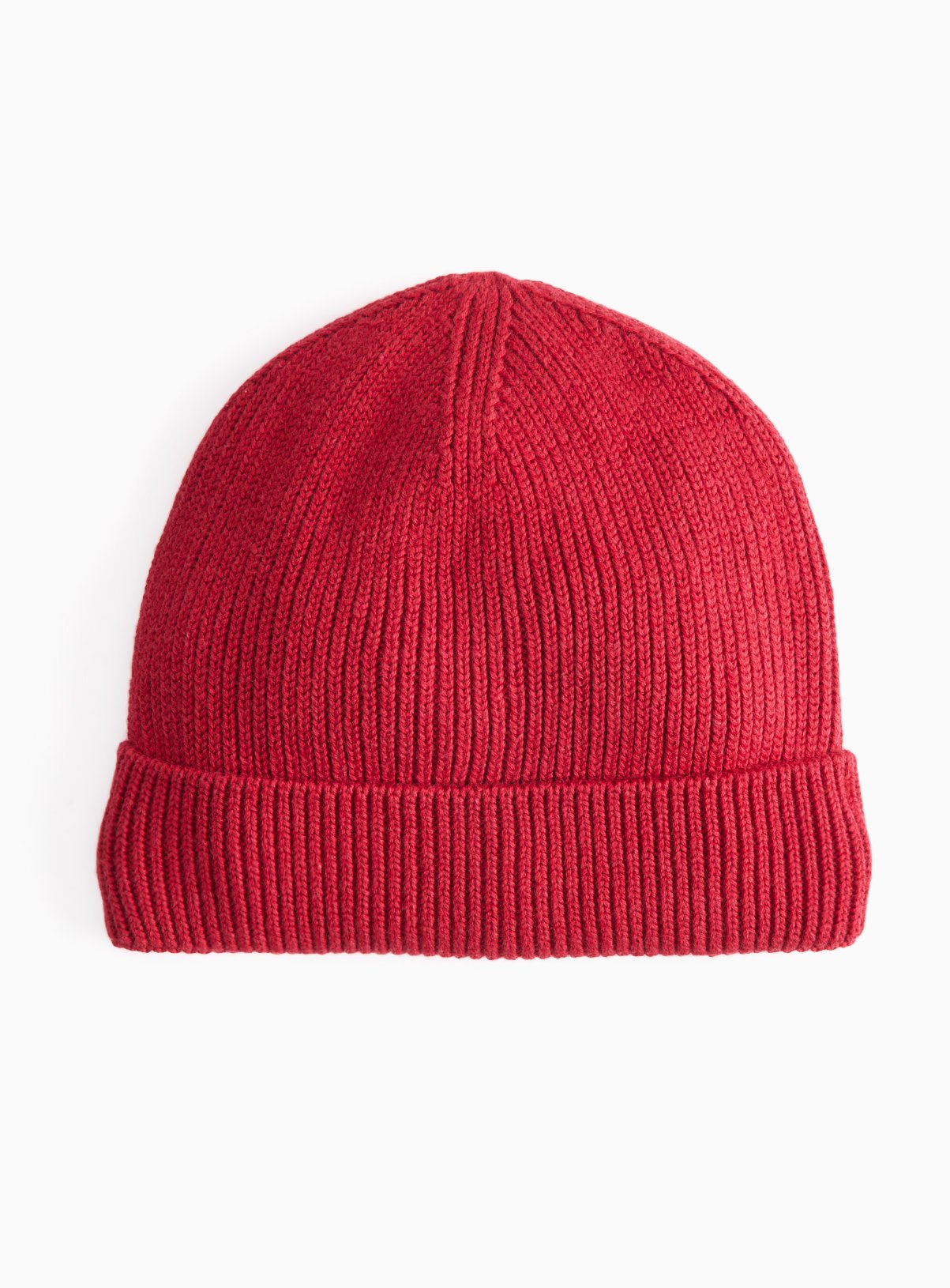 Red Knitted Beanie Hat 