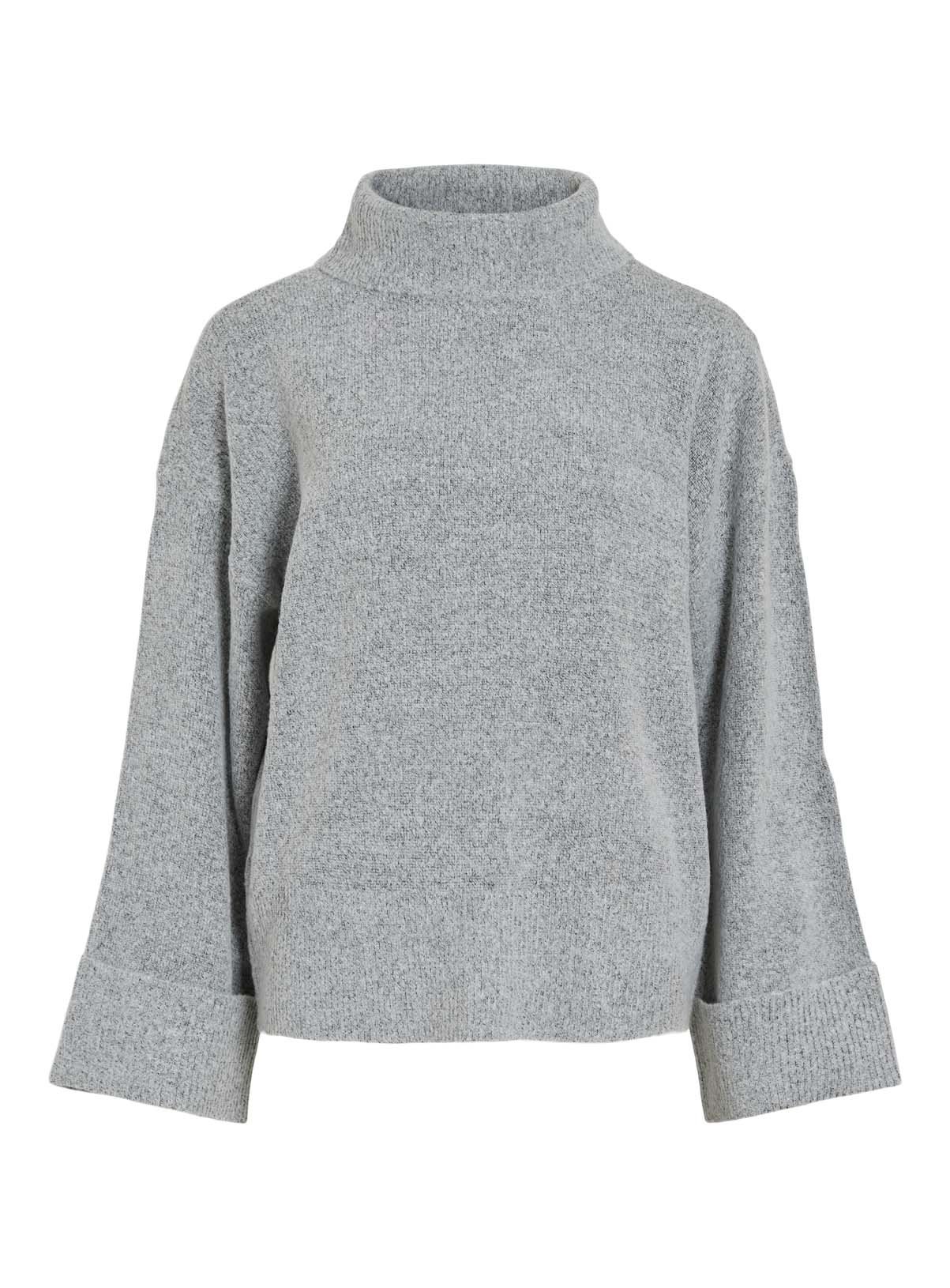 VILA Roll Neck Long Sleeved Knit Top 