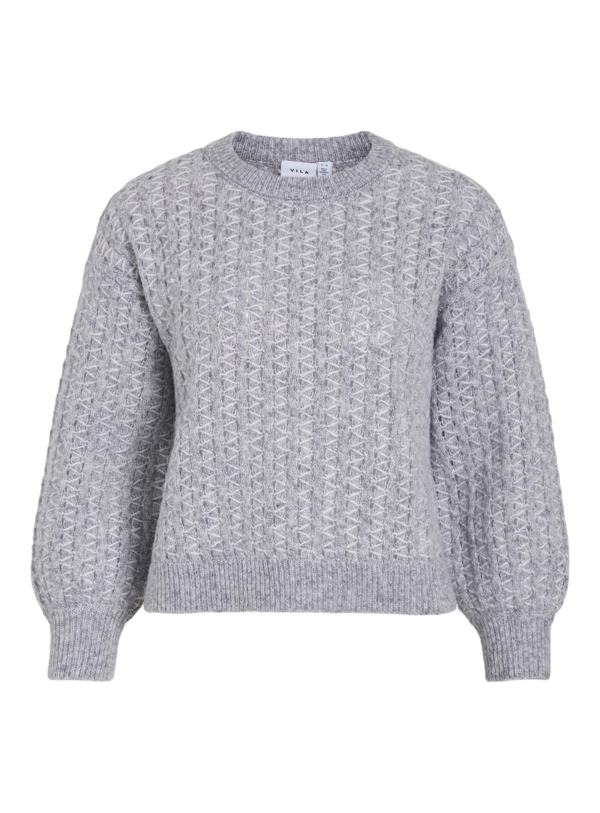 VILA Ryleigh O Neck Long Sleeved Knit Top 