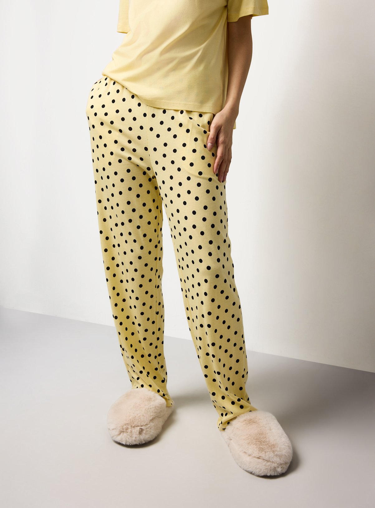 Yellow Spotted Modal Pyjama Bottoms 