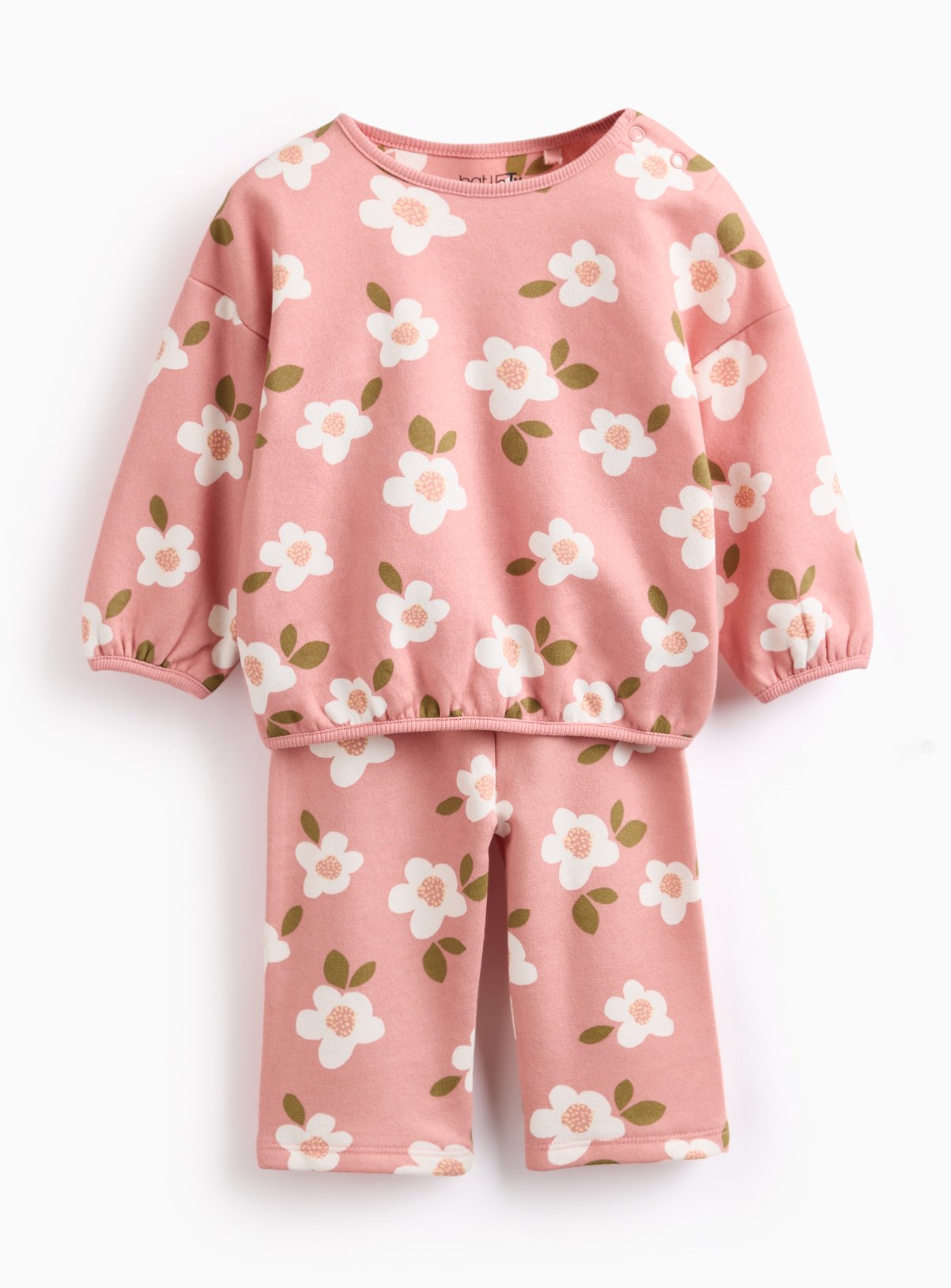 Pink & Cream Floral Print Knitted Jumper & Leggings Set 2-3 years