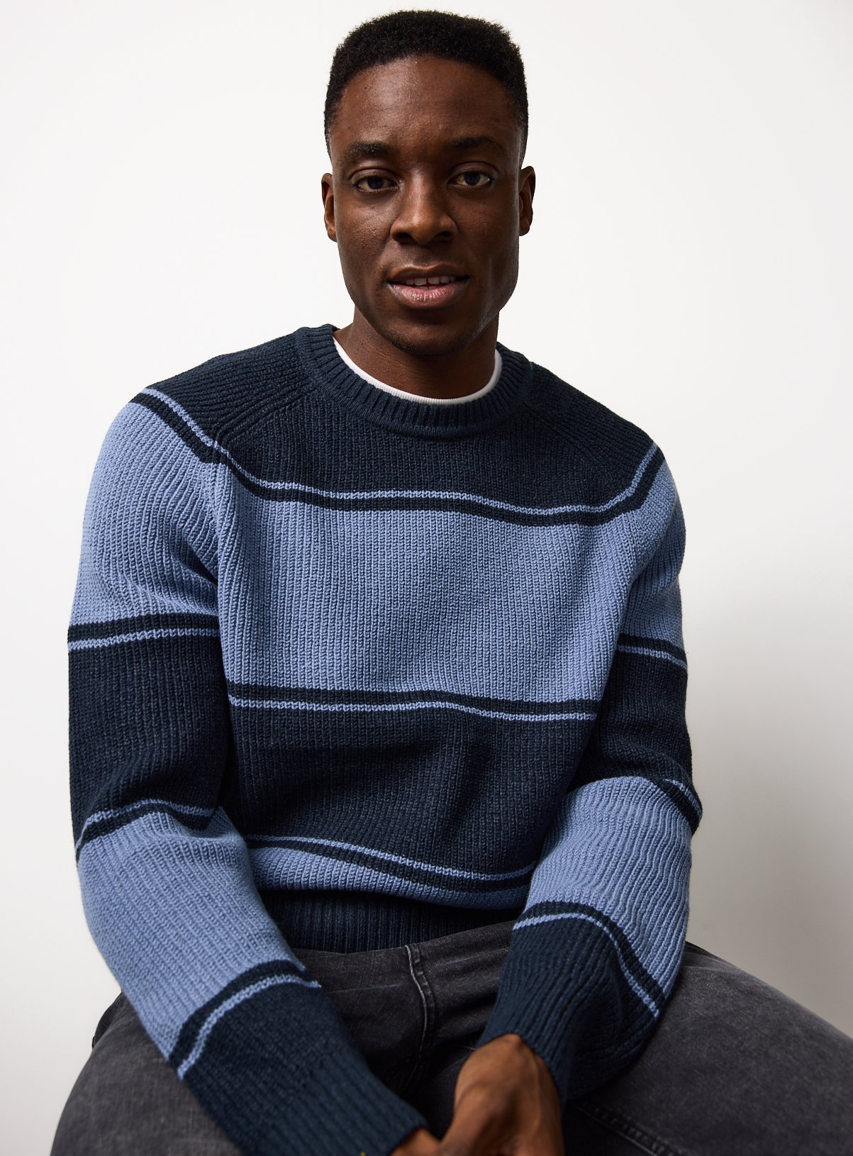 Striped Crew Neck Jumper 