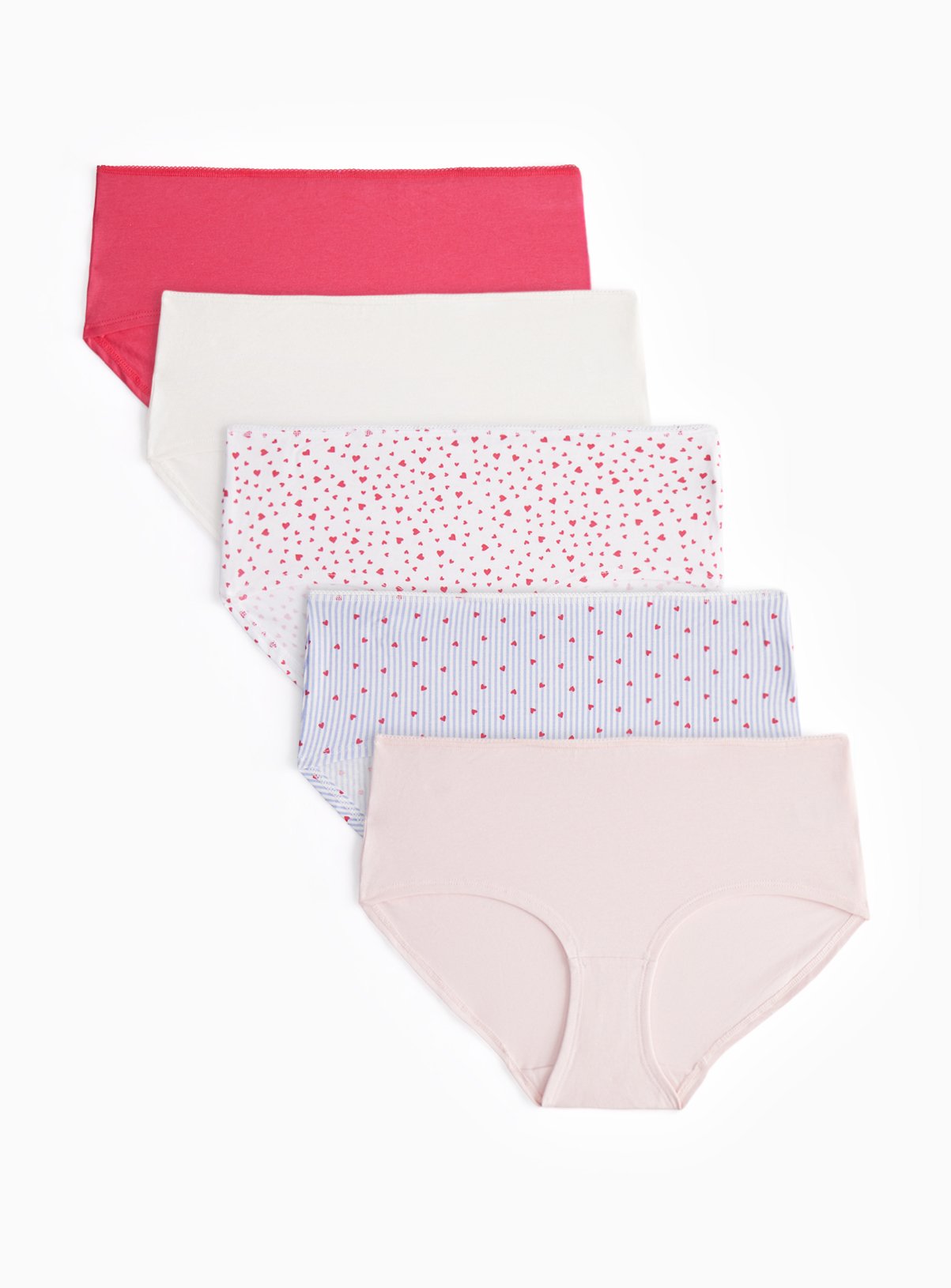 Valentine's Day Print Knicker Shorts 5 Pack