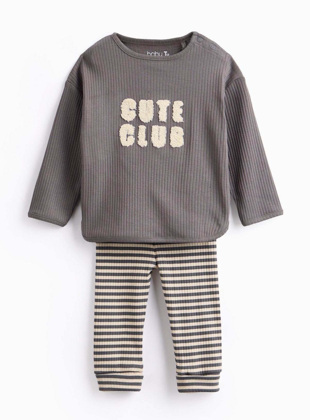 Grey Cute Club Knitted Jumper & Leggings Set 6-9 months