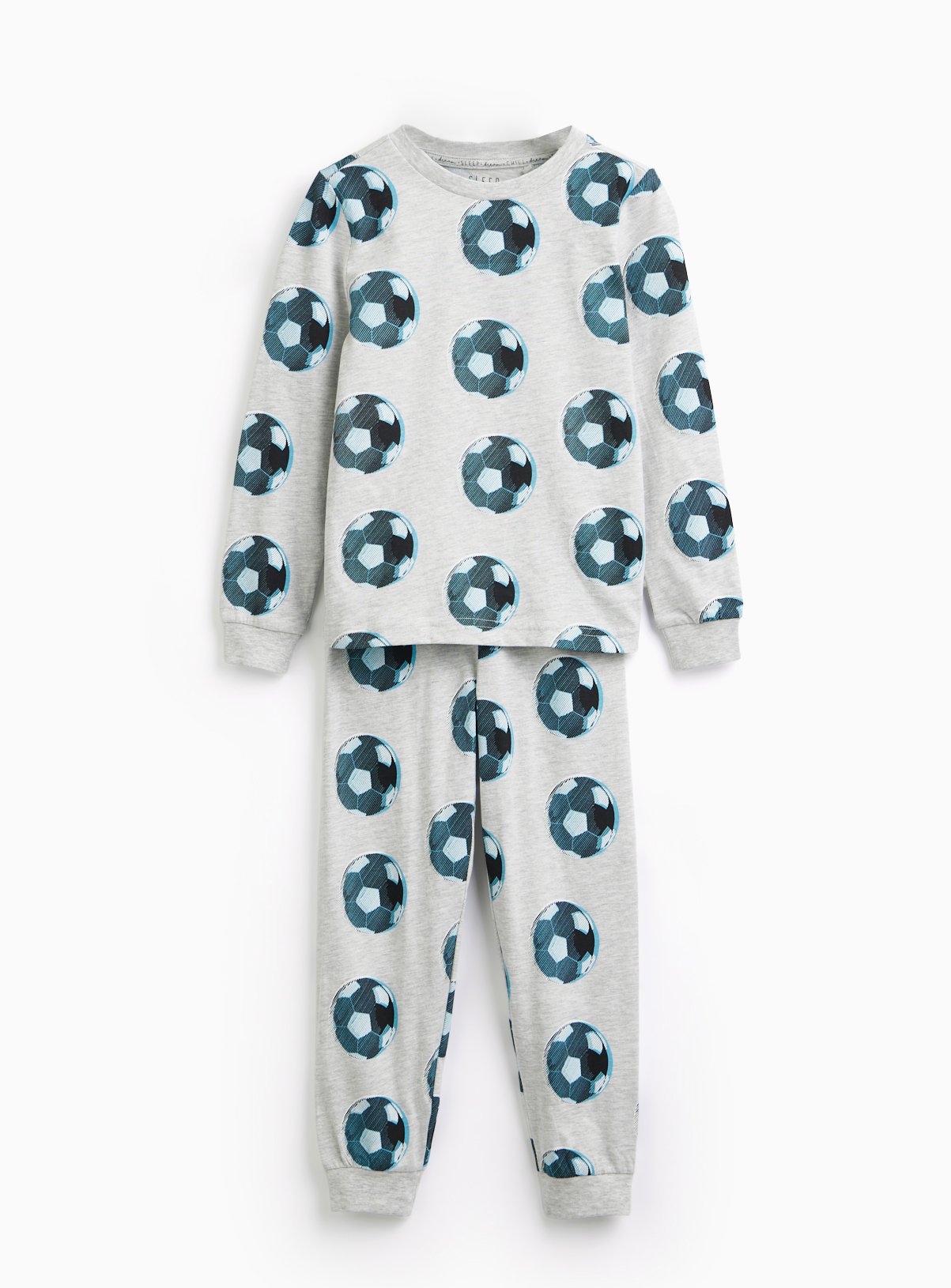 Grey Football Print Pyjamas 9-10 years