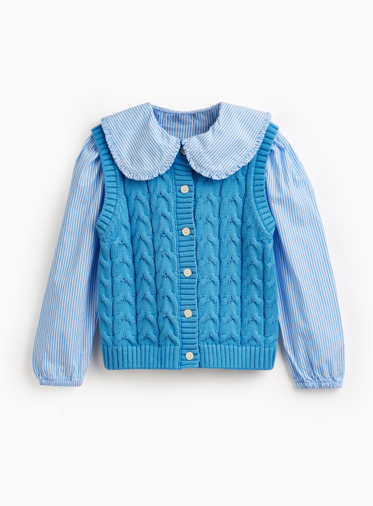 The Blue Knitted Tank & Shirt Set 14 years
