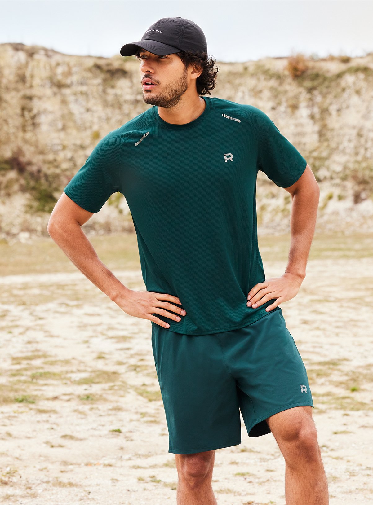 REAKTIV Teal Short Sleeve Mesh Tee L