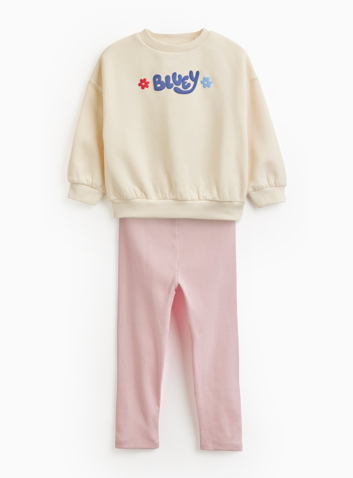Cream & Pink Bluey Sweat Set 5-6 years