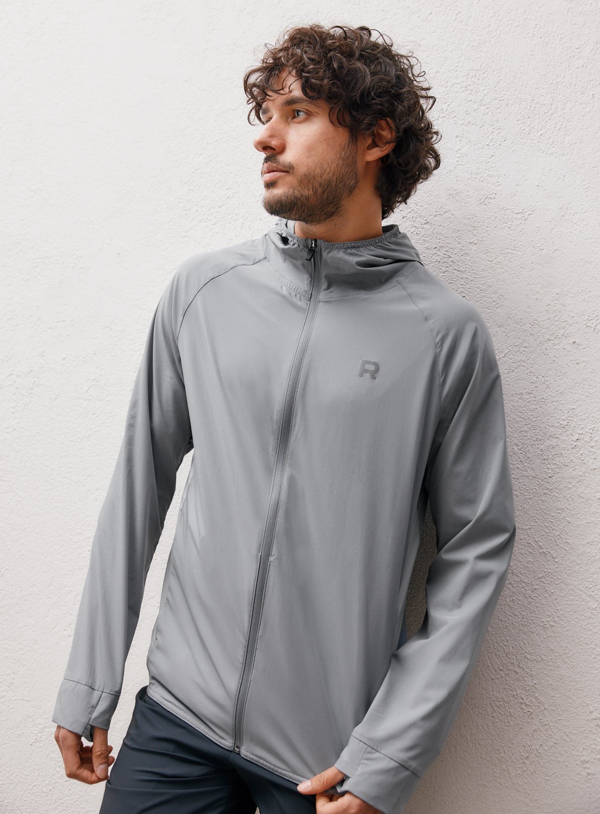 REAKTIV Grey Lightweight Active Hoodie XXL