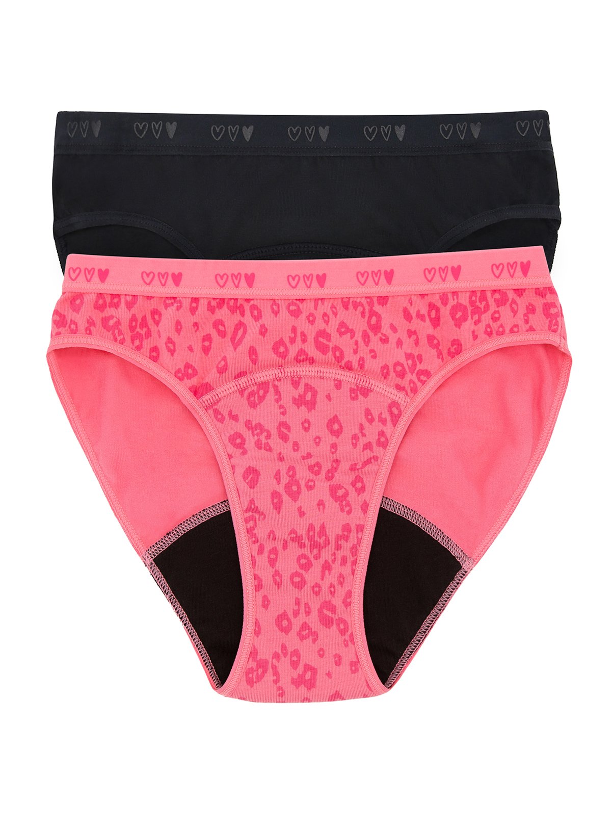 LOVE LUNA First Teen 2 Pair Pack Period Bikini Brief 