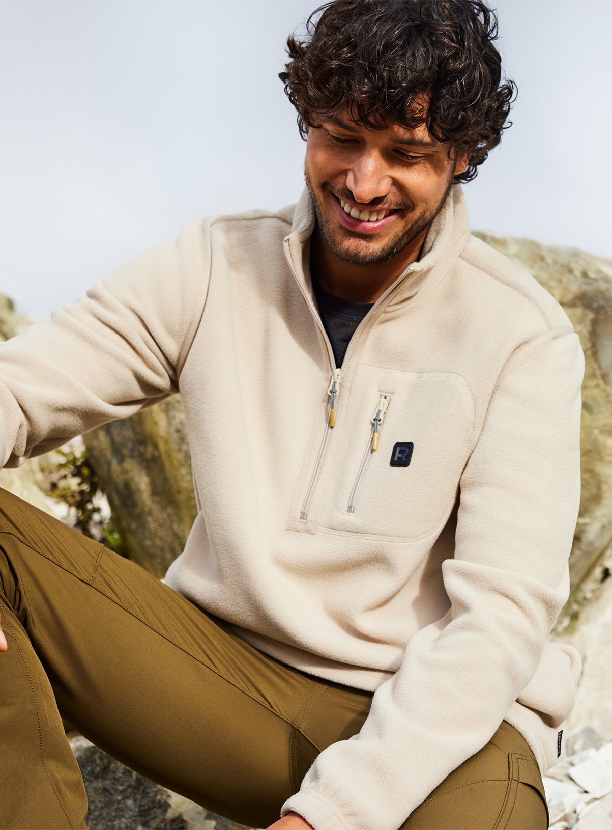 REAKTIV Cream Half Zip Fleece M