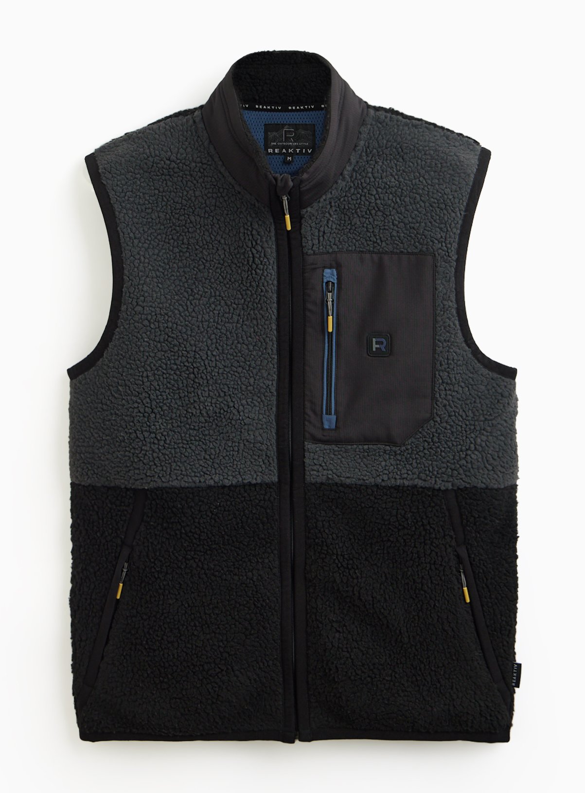 REAKTIV Black Borg Zip Through Gilet 