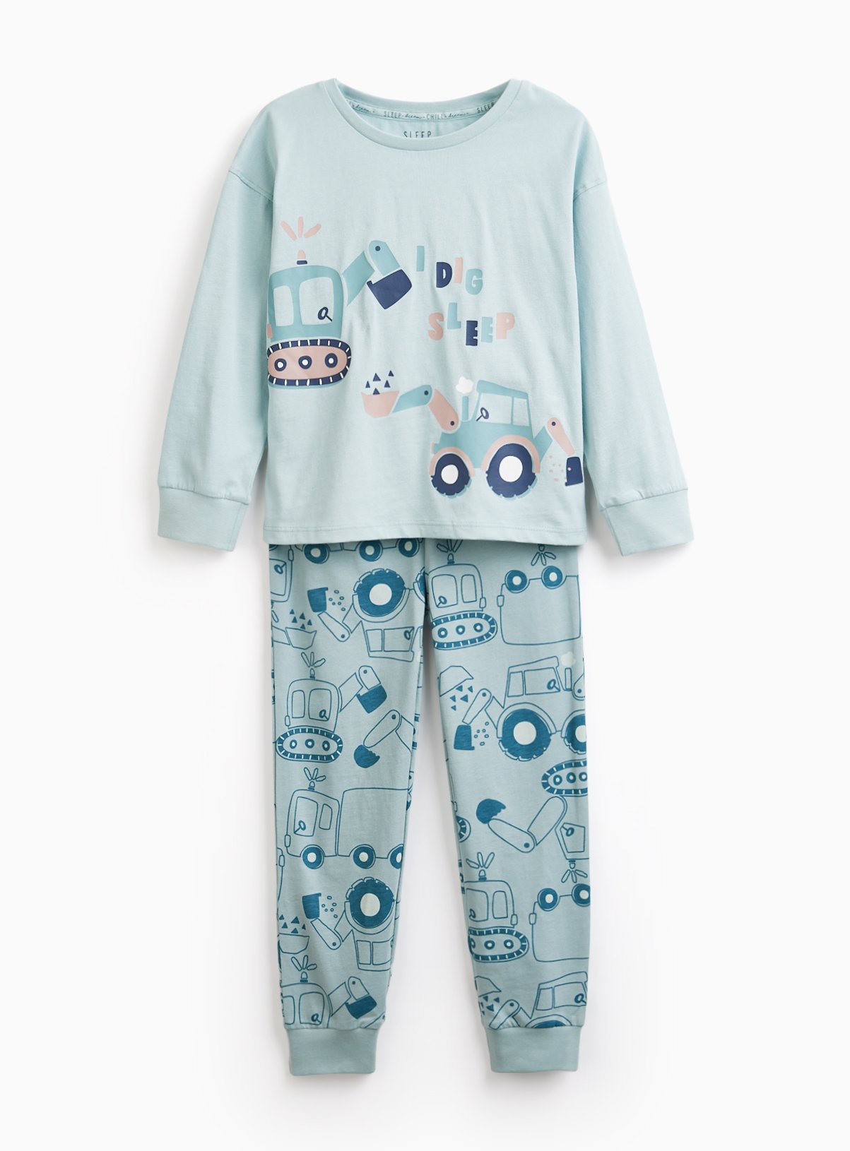 Blue Digger Print Pyjamas 
