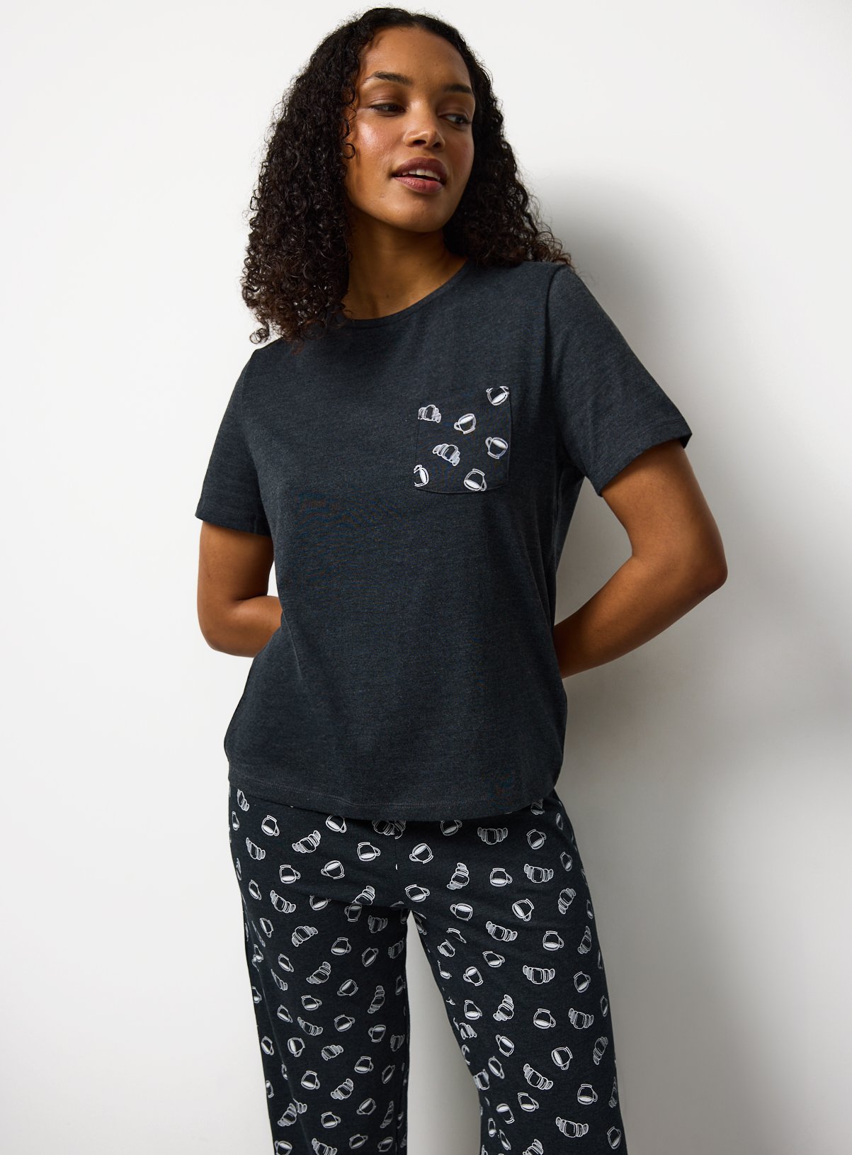 Mono Croissant Pyjama Set 