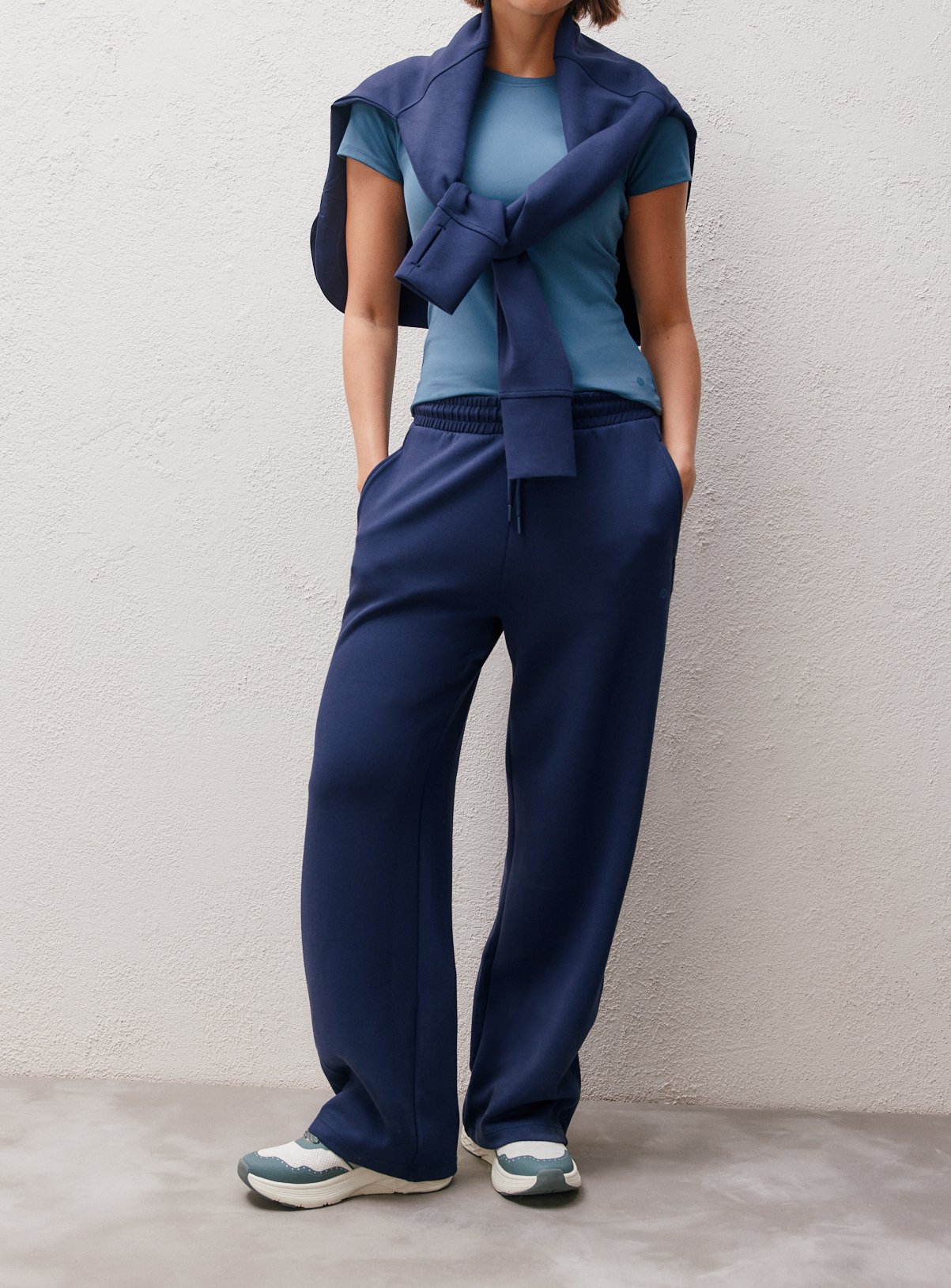 REAKTIV Navy Scuba Luxe Wide Leg Jogger S