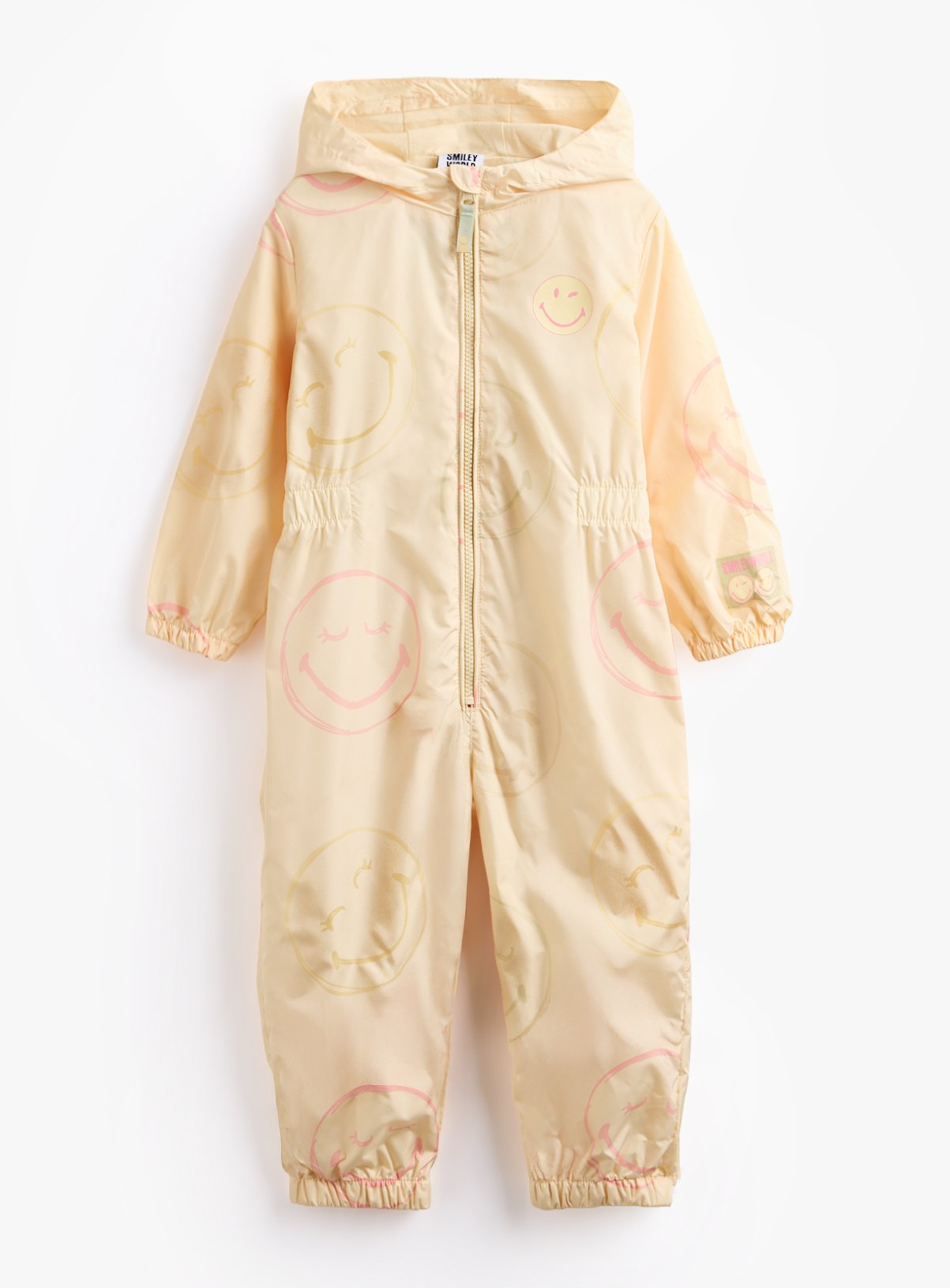 Yellow Smiley Print Puddlesuit 5-6 years