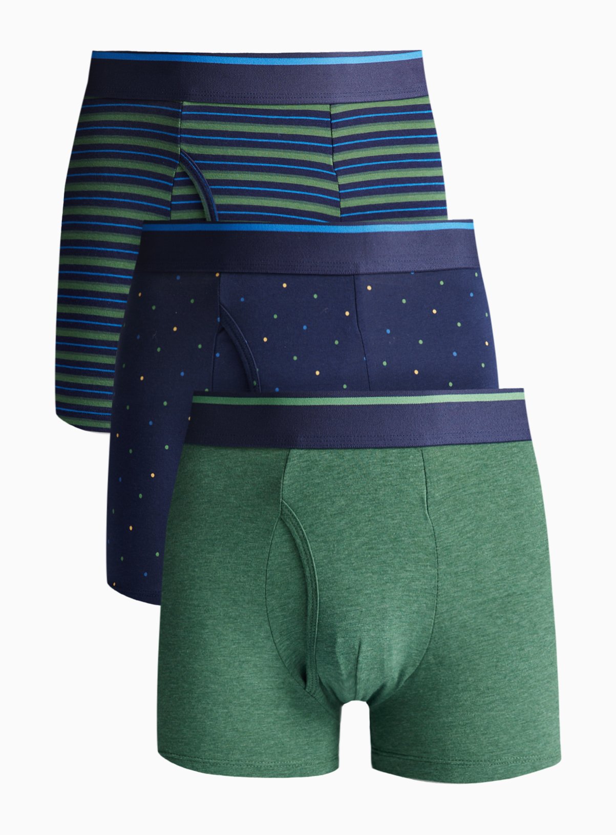 Green Striped & Spotted Trucks 3 Pack