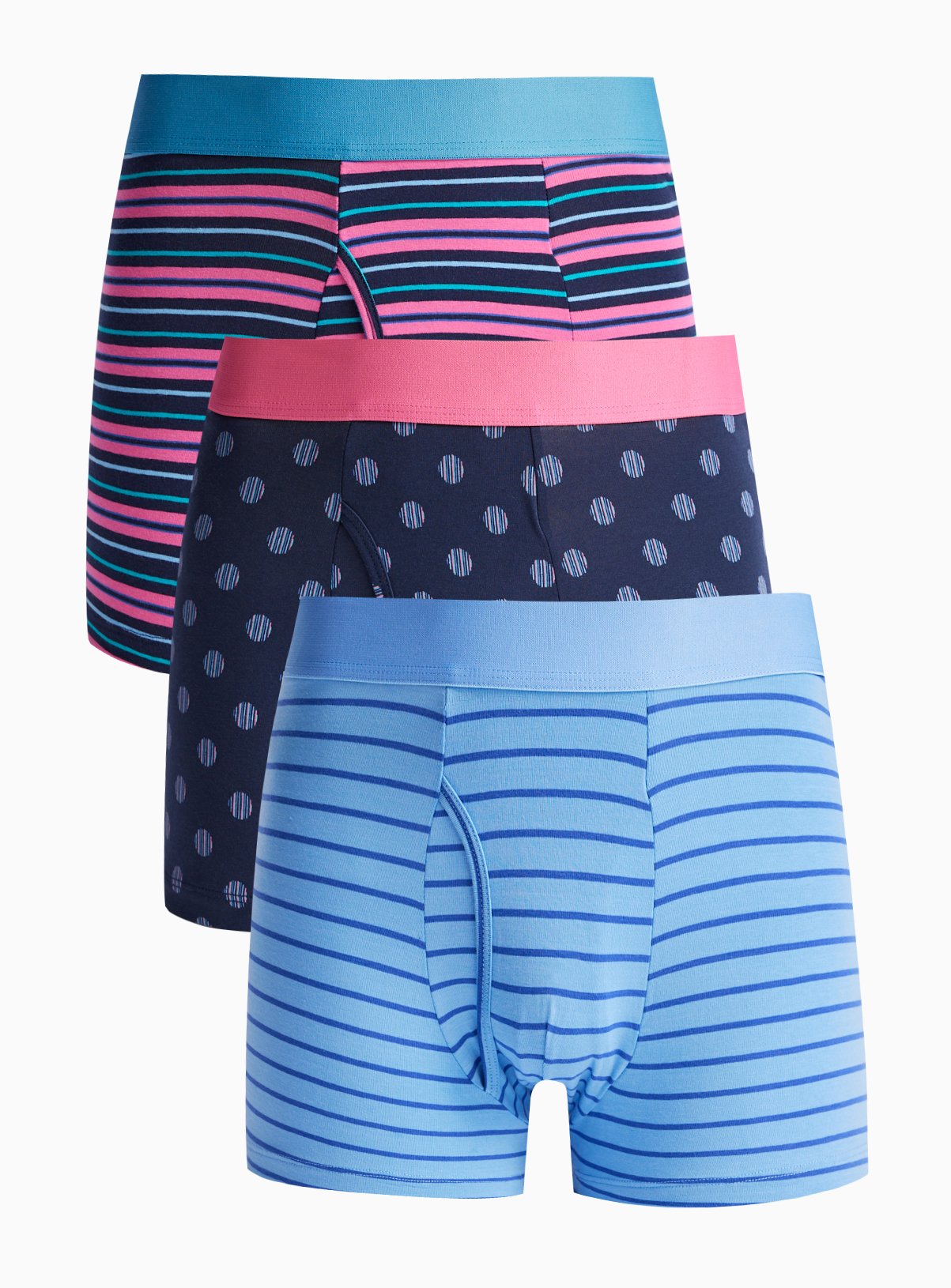 Spotted & Striped Trunks 3 Pack XXXL