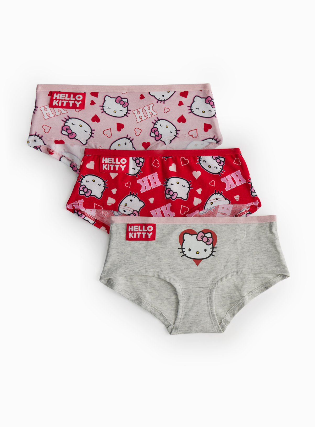 Hello Kitty Print Short Briefs 3 Pack 8-9 years
