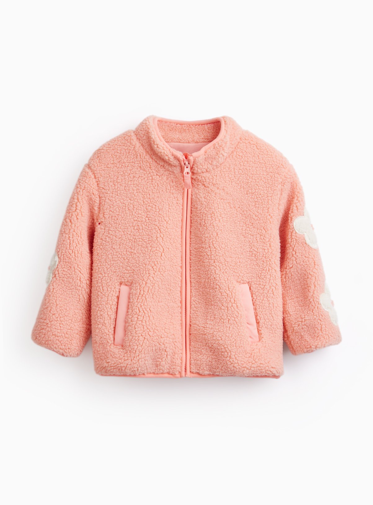 Coral Borg Fleece Jacket 