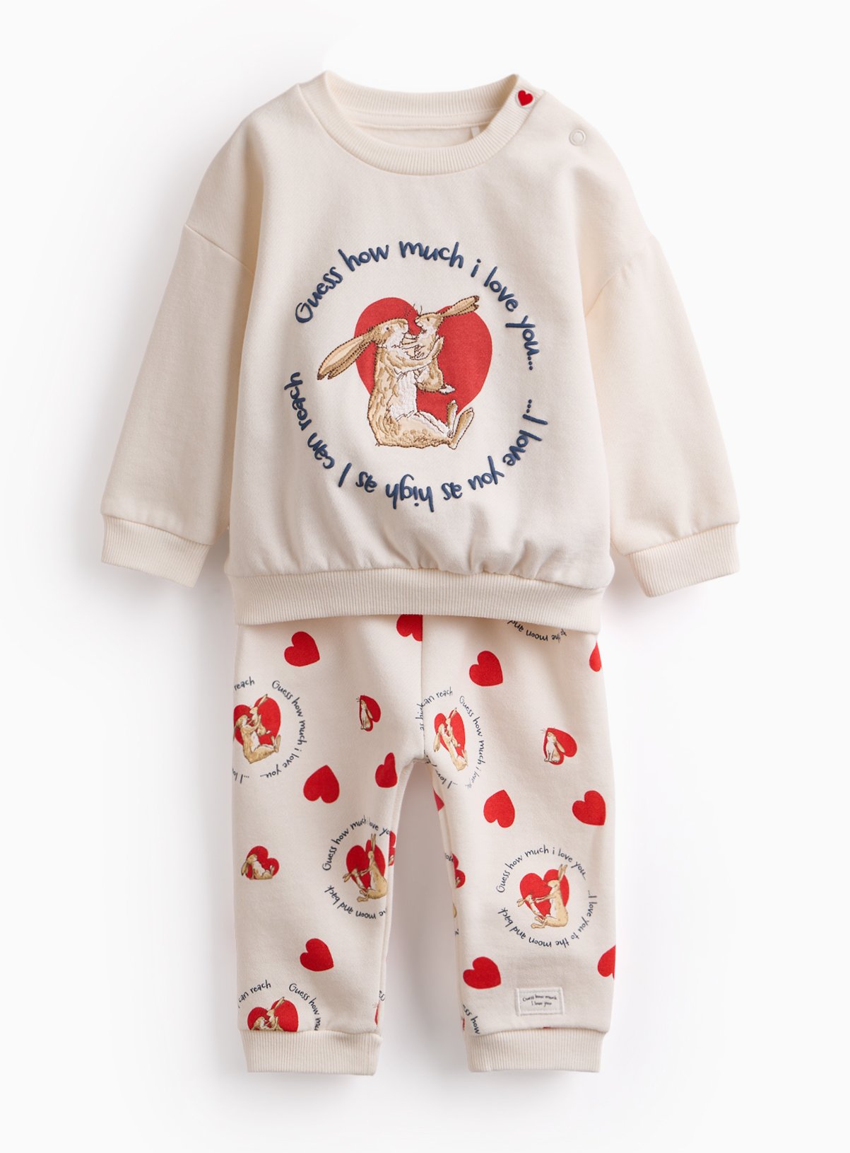 Cream Guess How Much I Love You Sweat Set 18-24 months