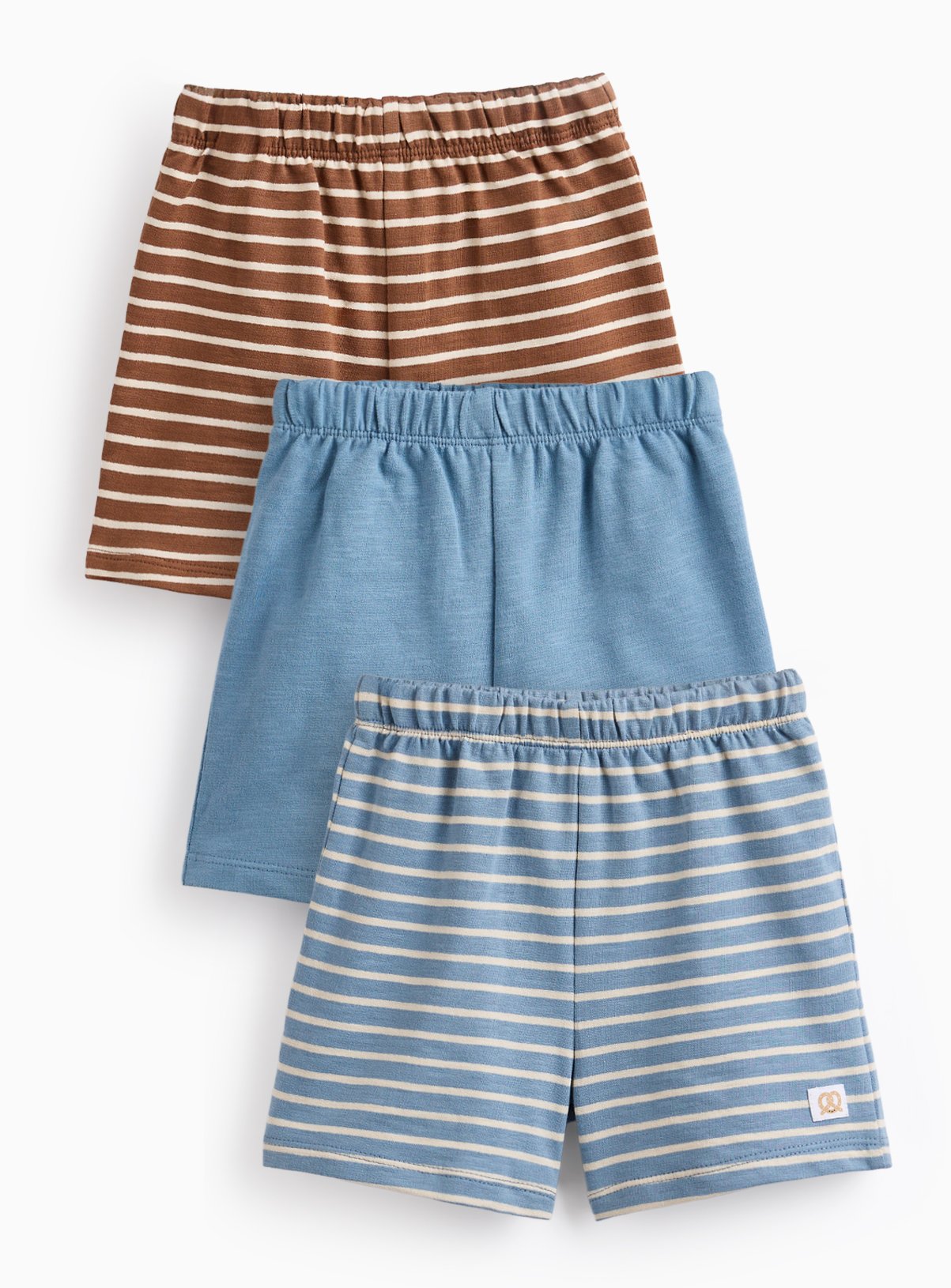 Plain & Stripe Sweat Shorts 3 Pack 
