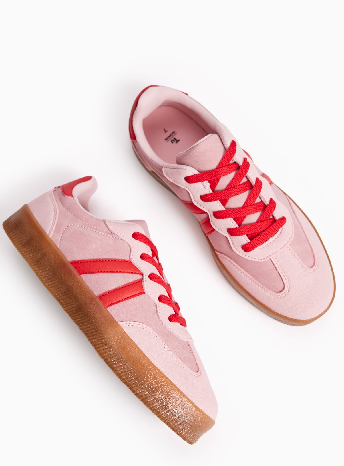 Pink & Red Flatform Trainers 