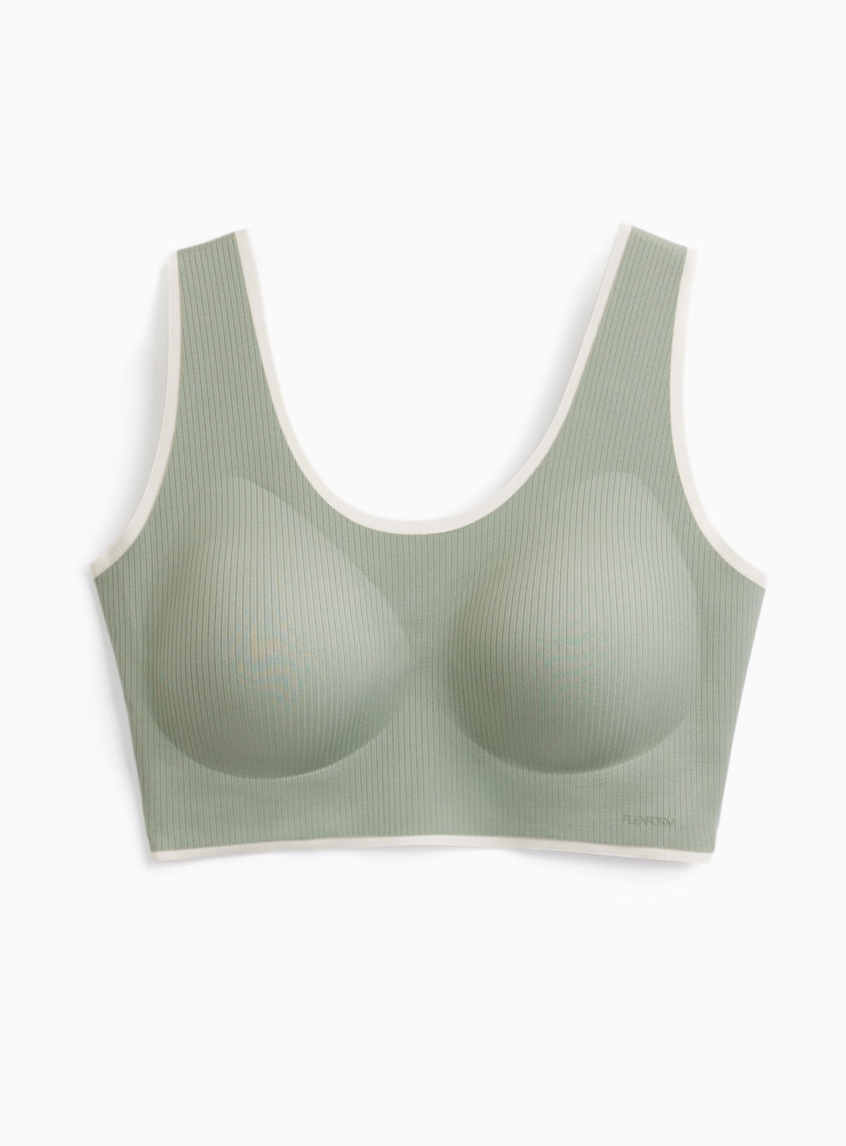 Flexform™ Green Ribbed Crop Top 