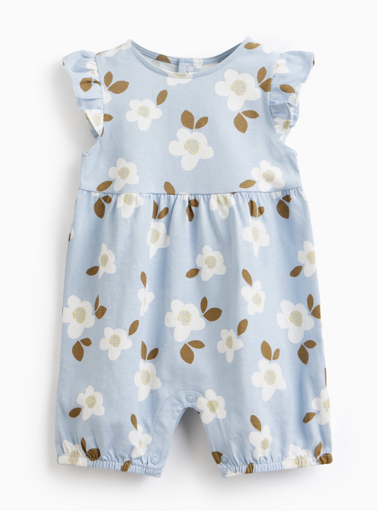 Blue Floral Romper  9-12 months