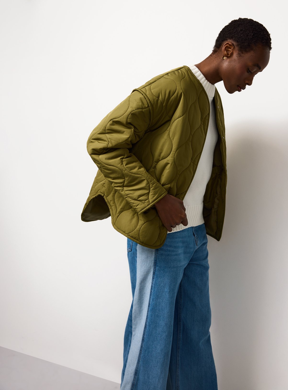 The Khaki Quilted Liner Jacket XS