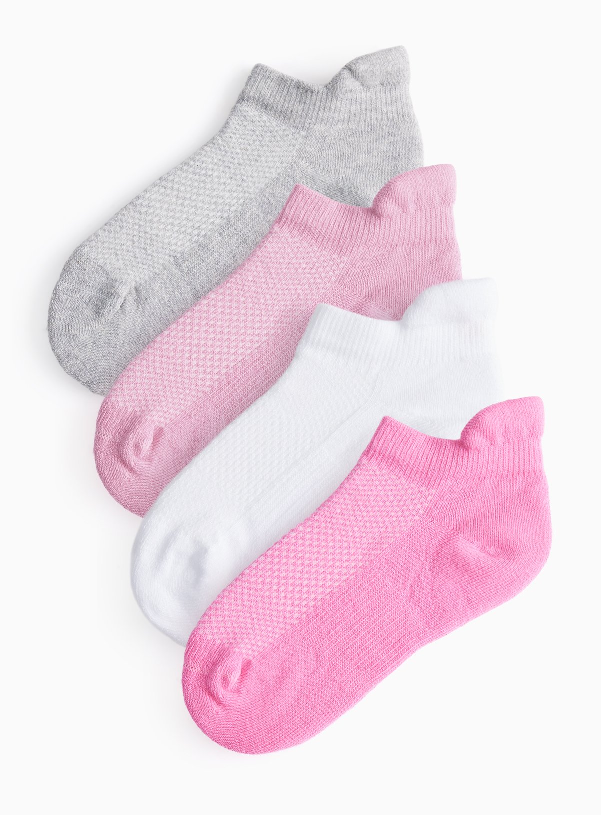Pink Cushioned Sole Trainer Socks 4 Pack 