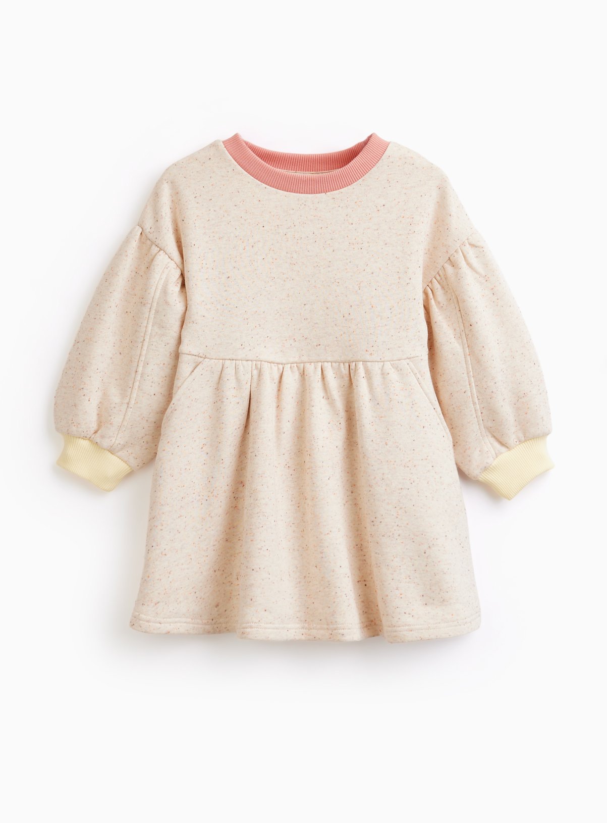 Cream Neppy Sweat Dress 4-5 years
