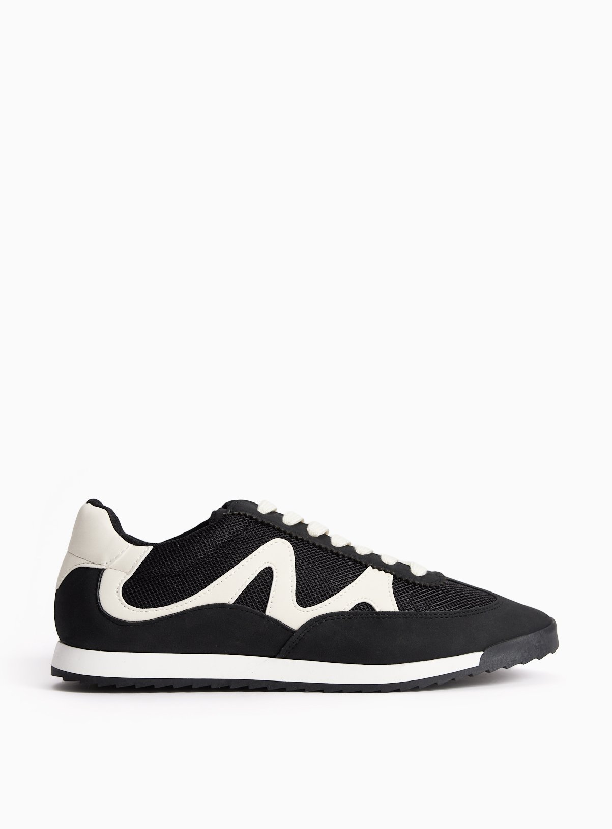 Black Retro Court Trainers 4